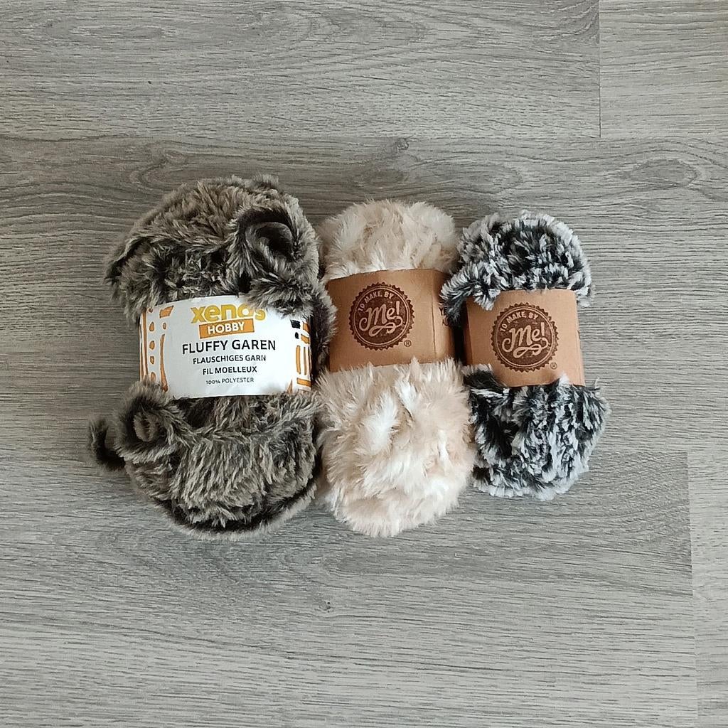 Fluffy garen 3 stuks (nieuw), Hobby en Vrije tijd, Breien en Haken, Ophalen of Verzenden, Nieuw