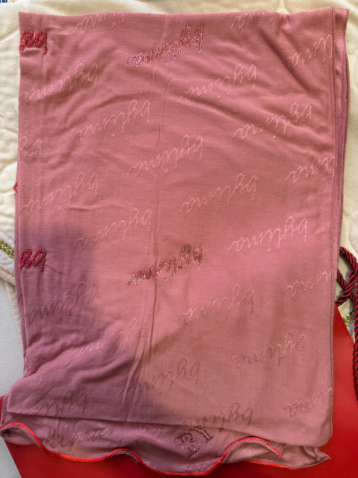 Bylima sjaal - Nieuw, roze met glitter opdruk, Ophalen of Verzenden, Nieuw
