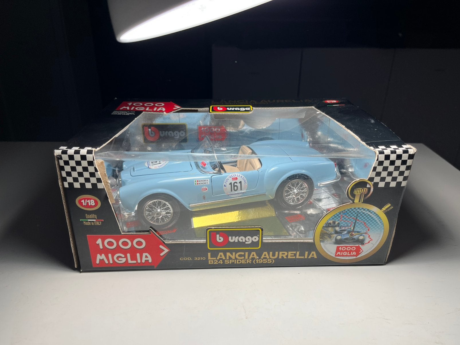 Bburago - Lancia Aurelia B24 Spider Mille Miglia - 1:18, Verzenden, Zo goed als nieuw, Auto, Bburago