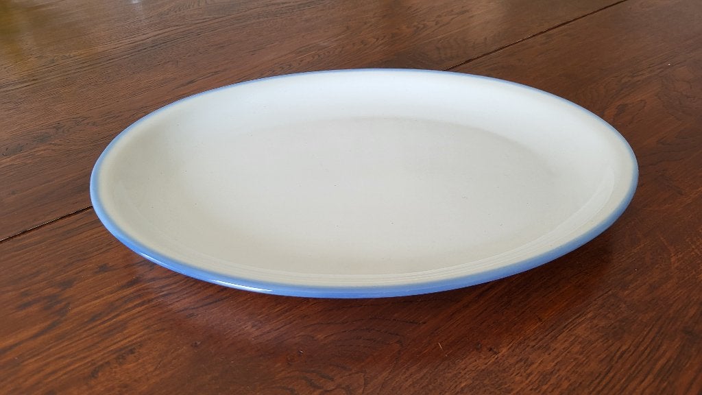 Pools aardewerk (Pruszkow) schaal ovaal 33,5 x 23,5 cm, Ophalen, Overige stijlen, Aardewerk, Schaal of Schalen