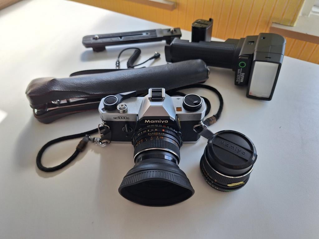 Mamiya NC1000S Spiegelreflexcamera met extra's, Audio, Tv en Foto, Fotocamera's Analoog, Gebruikt, Spiegelreflex, Overige Merken