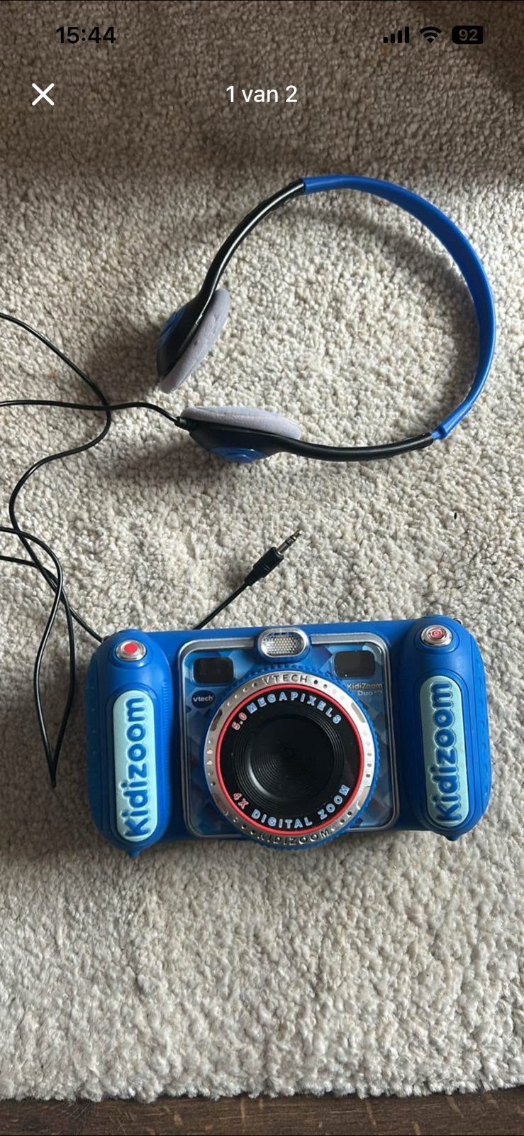 Kidizoom duo Vtech kindercamera incl koptelefoon, Ophalen of Verzenden, Zo goed als nieuw