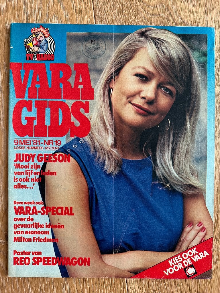 VARA Gids 9 mei 1981, met Judy Geeson, Reo Speedwagon, Ophalen of Verzenden, Gelezen, Muziek, Film of Tv