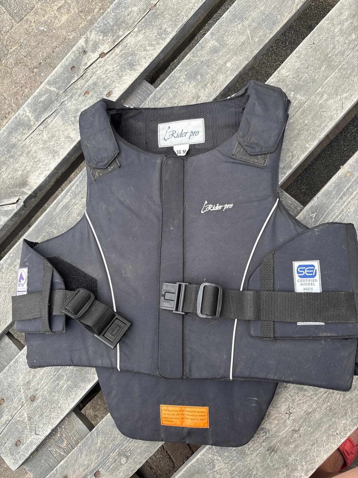 Bodyprotector Rider Pro zwart maat 36/M, Ophalen of Verzenden, Gebruikt