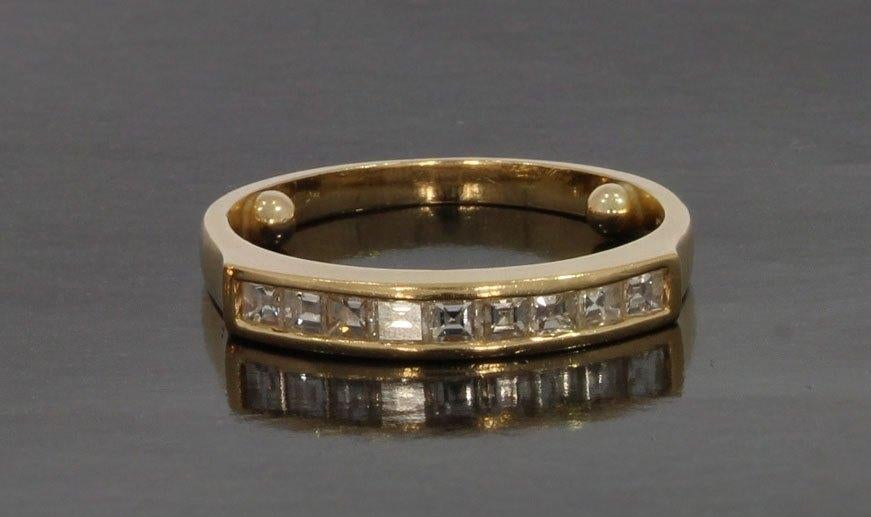 Diamanten alliance 18k gouden rij ring dames luxe briljant, Voordeelsieraden, Verzenden, Met edelsteen, Dame