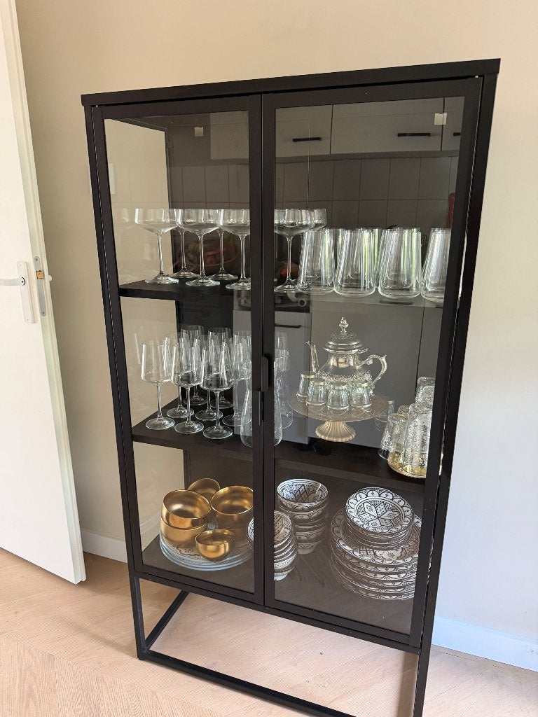 Vitrinekast jysk, Ophalen, 50 tot 100 cm, Zo goed als nieuw, Glas
