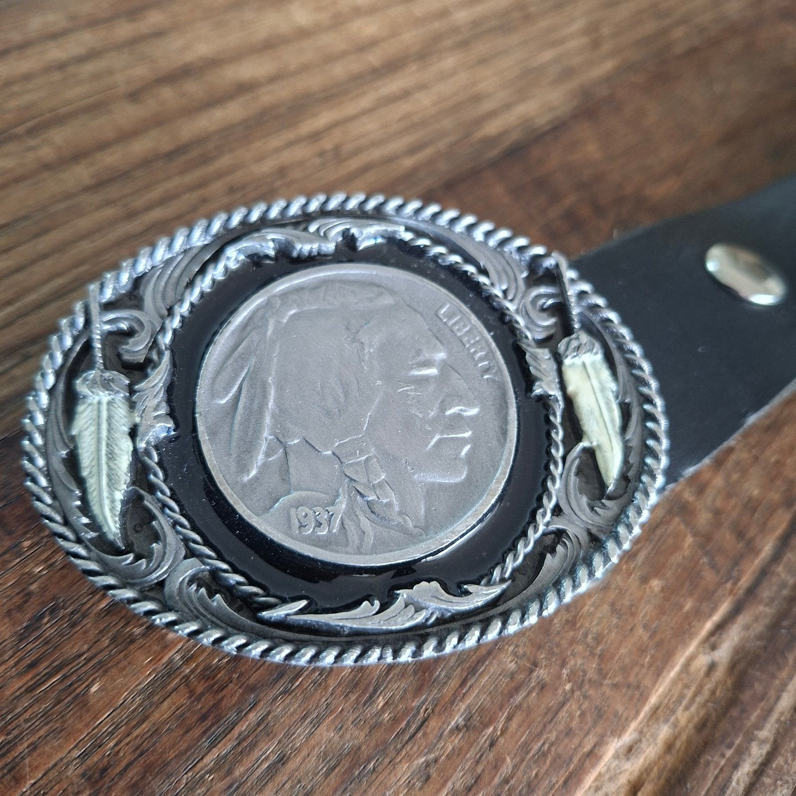 Buckle    met Indiaan erop 1996 met Riem 105 cm, Ophalen of Verzenden, Zo goed als nieuw, Overige kleuren, Minder dan 95 cm
