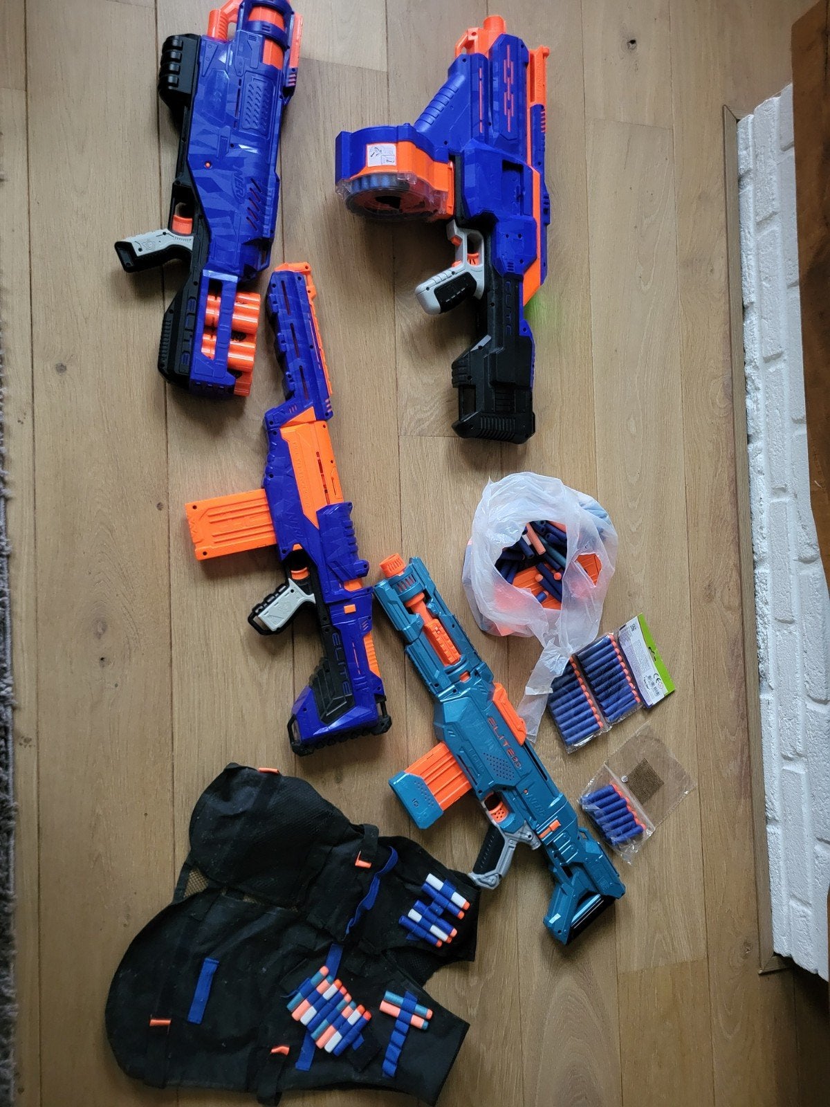 nerf pistolen collectie ( 4 stuks), inclusief pijltjes en ve, Ophalen, Zo goed als nieuw