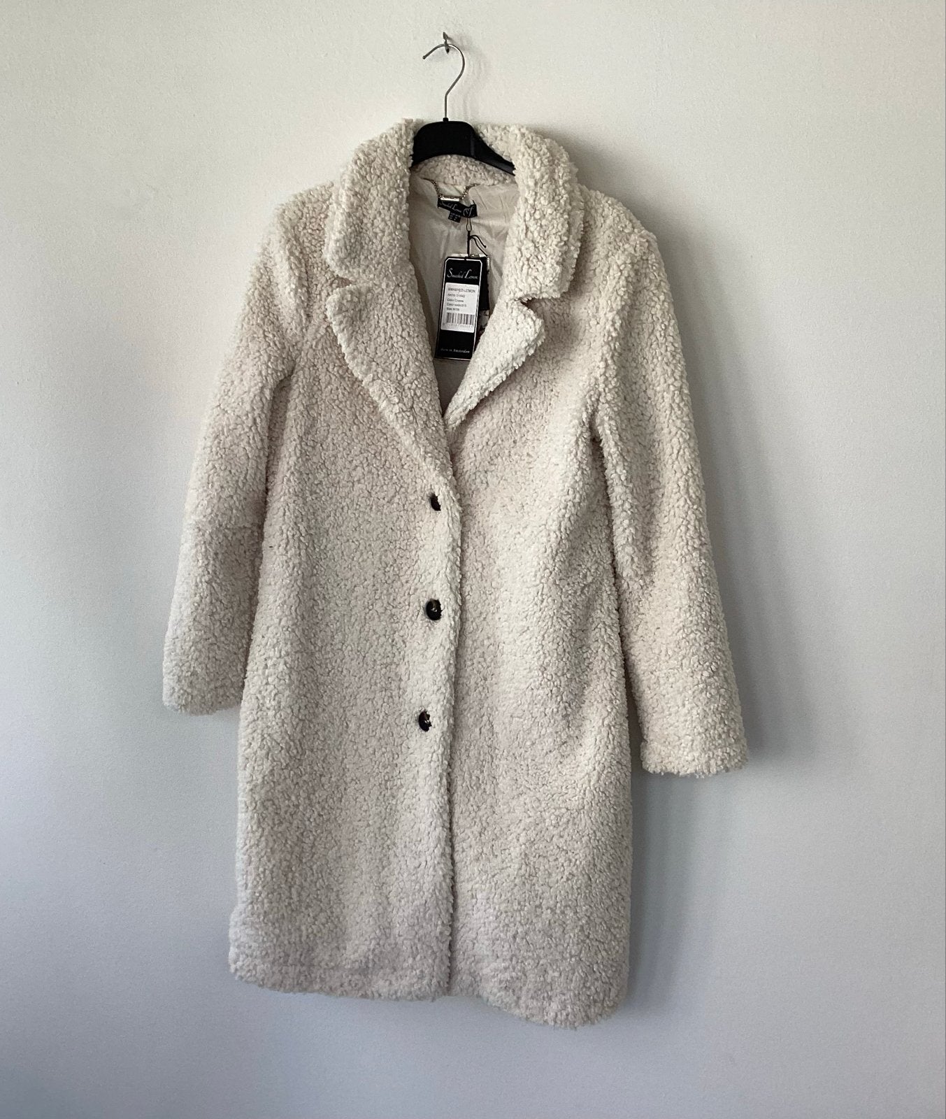 Nieuwe Smashed Lemon teddy jas maat M/38, Kleding | Dames, Ophalen of Verzenden, Nieuw, Maat 38/40 (M), Beige