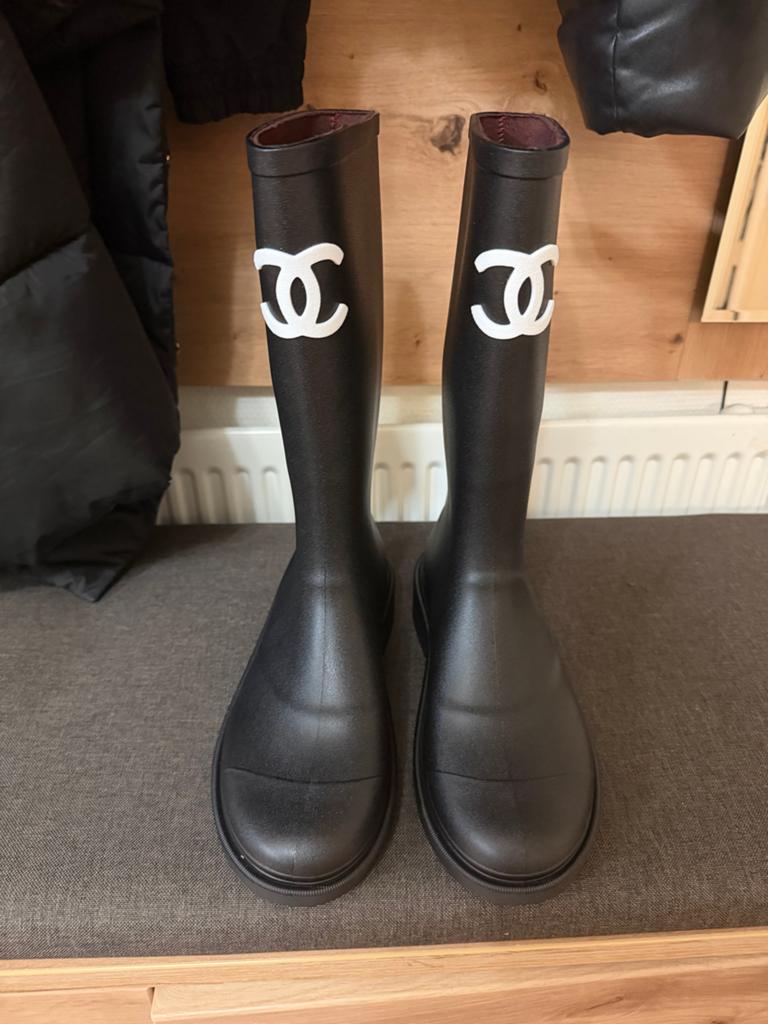 trending rain rubber boots, Ophalen of Verzenden, Nieuw, Zwart, Regenlaarzen