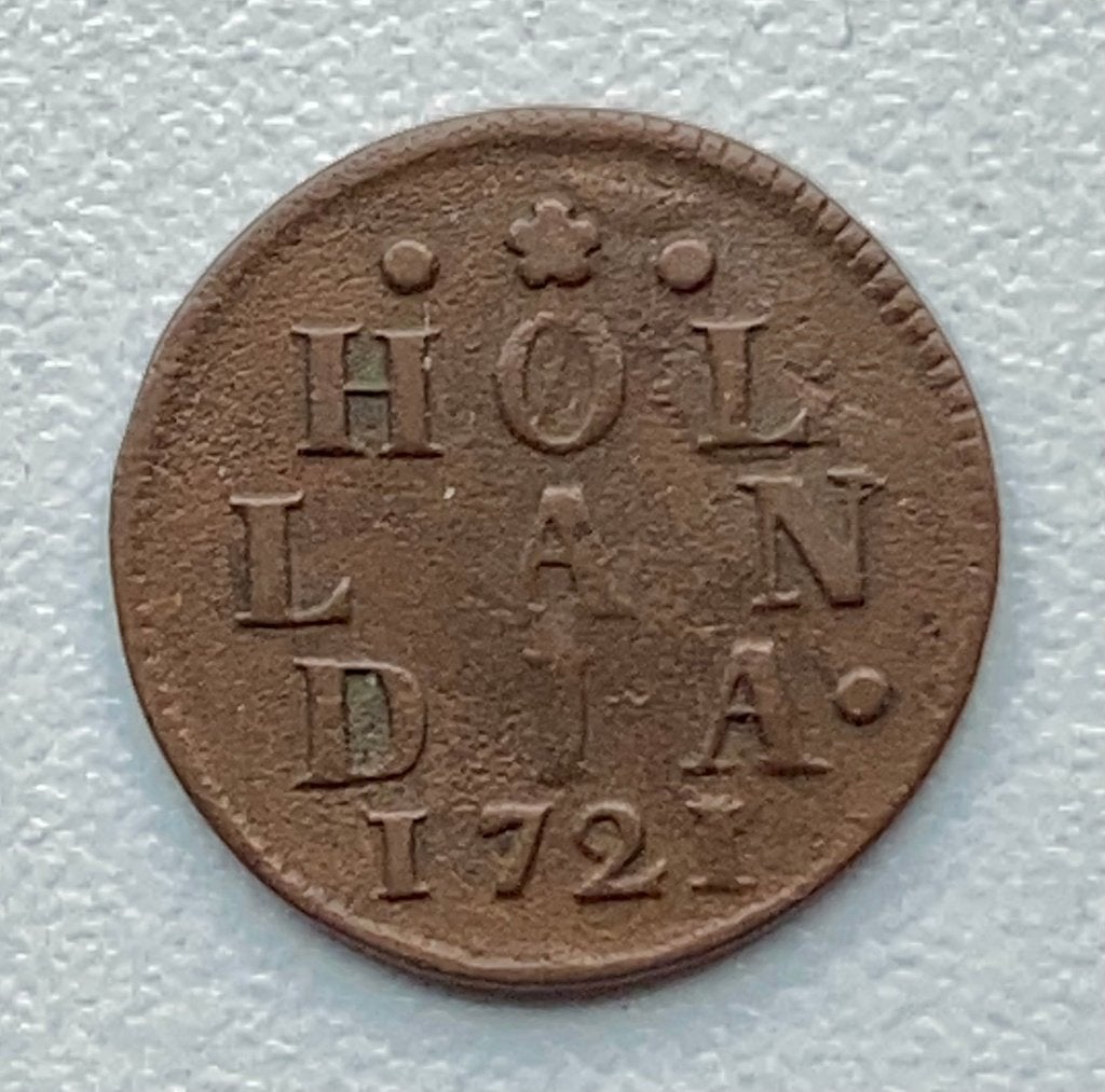 Koperen Duit Provincie Holland 1721, Verzenden, Vóór koninkrijk, Overige waardes, Losse munt