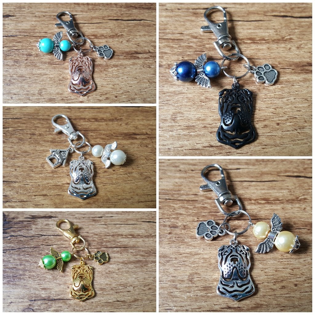 Sleutelhanger Tashanger Bag charm Shar-pei met lucky angel, Overige merken, Verzenden, Nieuw, Overige typen