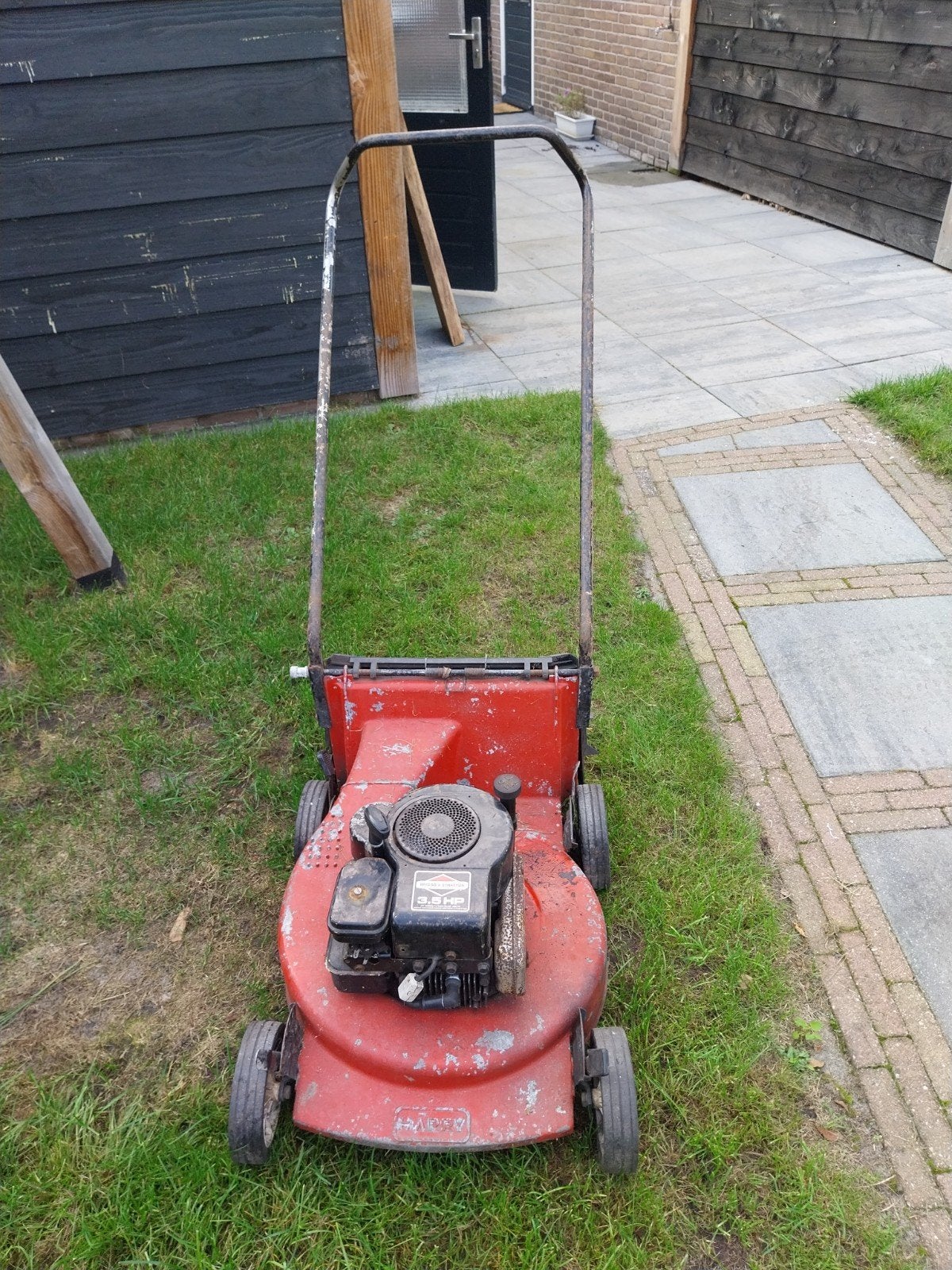 Briggs & Stratton 3.5 HP Benzine Grasmaaier, Ophalen, Gebruikt, Benzine-grasmaaier, Briggs & Stratton