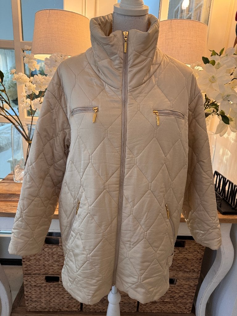 Chique, Gold-Beige jas/parka Airfield,40-42, oversized, ZGAN, Verzenden, Zo goed als nieuw, Maat 42/44 (L), Goud