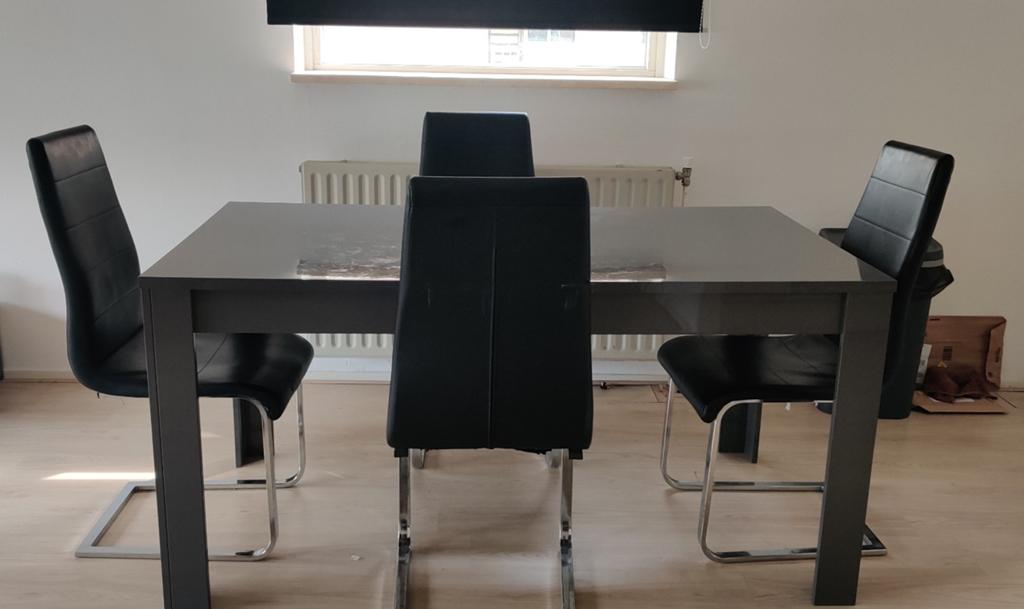 Eettafel, Huis en Inrichting, Tafels | Eettafels, Ophalen, Gebruikt, 50 tot 100 cm, 150 tot 200 cm