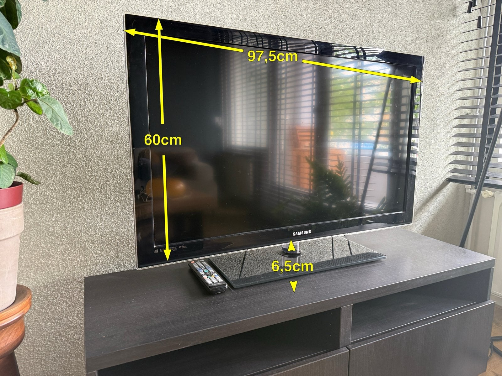 Samsung flatscreen TV 43 inch, Ophalen, Gebruikt, 50 tot 100 cm, Minder dan 100 cm