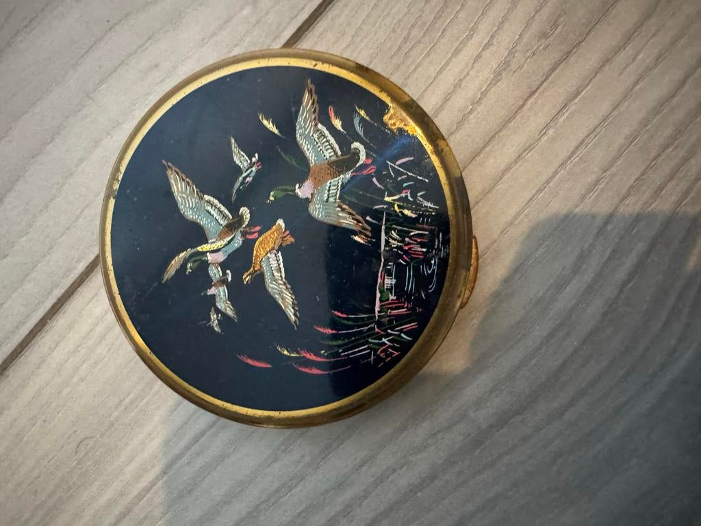 Vintage antieke merk stratton poederdoosje met spiegel, Antiek en Kunst, Antiek | Overige Antiek, Ophalen of Verzenden