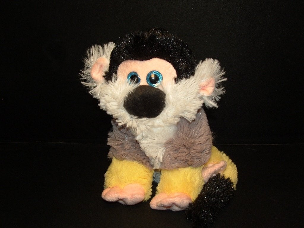 JAFRI TOYS AAP PLUCHE GRIJS/GEEL/WIT MET ZWART HOOFD, Ophalen of Verzenden, Nieuw, Overige typen