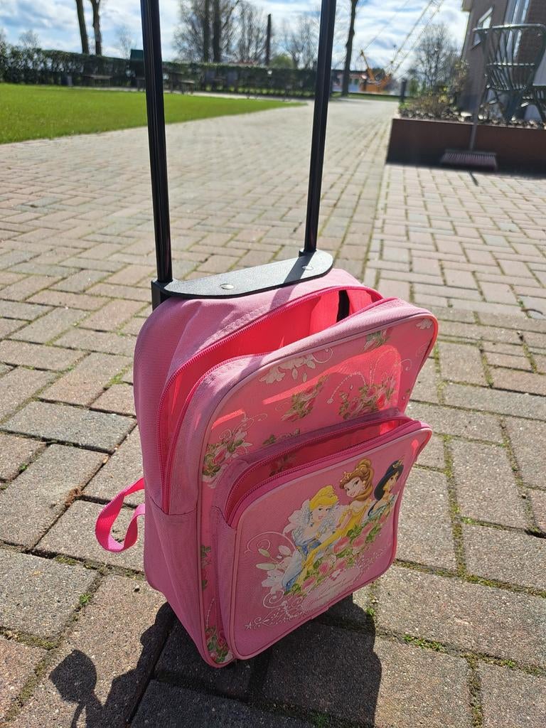 Disney Princess Schooltrolleytas - Roze Rugzak op Wieltjes, Rugtas, 40 tot 50 cm, Ophalen of Verzenden, Roze