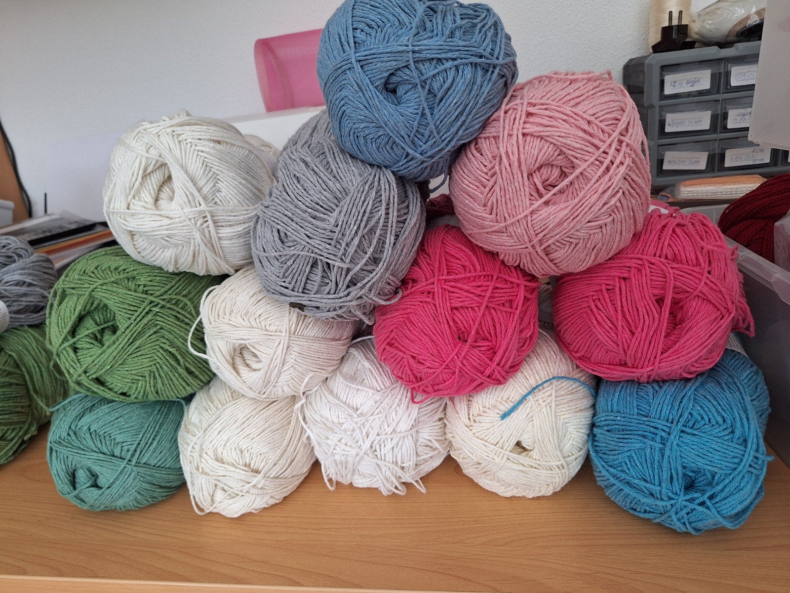 Promobollen katoen en rest - diverse kleuren, Hobby en Vrije tijd, Breien en Haken, Ophalen of Verzenden