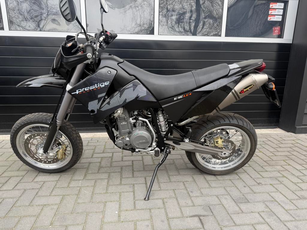 2x supertmoto ktm 640 lc4 supermotard prestige uniek, Motorrijbewijs A, Meer dan 35 kW, 1 cilinder, SuperMoto