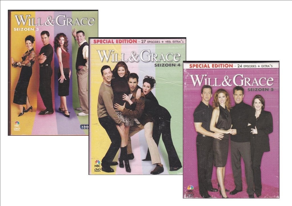 Will & Grace Seizoen 3-4-5, Engels, Alle leeftijden, Nederlands, Ophalen of Verzenden