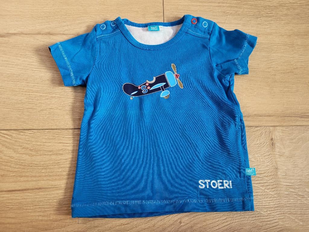 LIEF blauw T-shirt met opdruk maat 62 ~ MS3122, Kinderen en Baby's, Babykleding | Maat 62, Lief!, Ophalen of Verzenden, Zo goed als nieuw