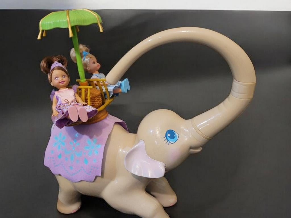 Barbie Kelly Olifant met poppen - Vintage speelgoed, Ophalen of Verzenden, Gebruikt, Barbie