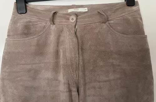 Bison suède pantalon maat 38[v], Maat 38/40 (M), Beige, Ophalen of Verzenden, Zo goed als nieuw
