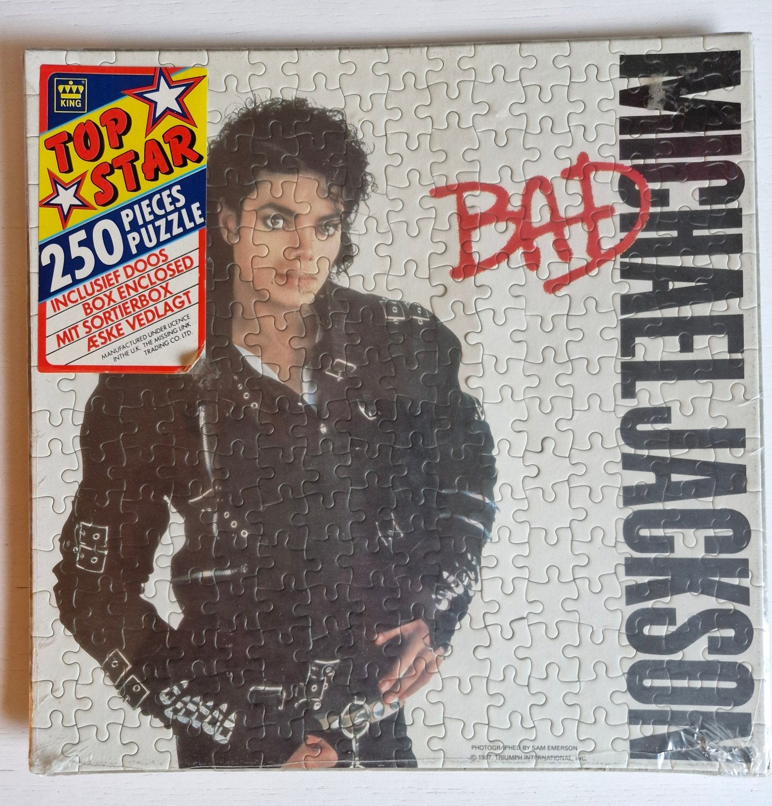 Vintage Michael Jackson "Bad" legpuzzel, Ophalen, Nieuw, Overige typen