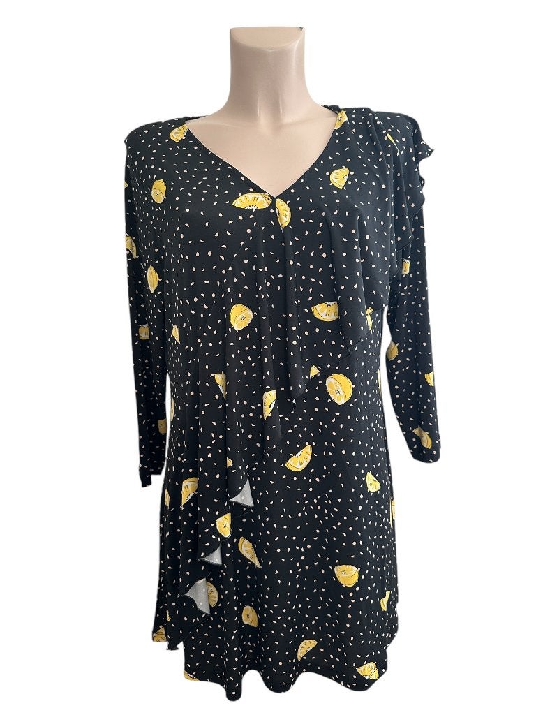 Yoek jurk M, Kleding | Dames, Jurken, Zo goed als nieuw, Maat 46/48 (XL) of groter, Zwart, Onder de knie, Ophalen of Verzenden