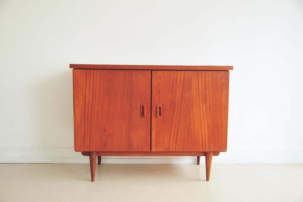 teakhouten commode kast, Gebruikt, 50 tot 70 cm, 100 cm of meer, Nvt