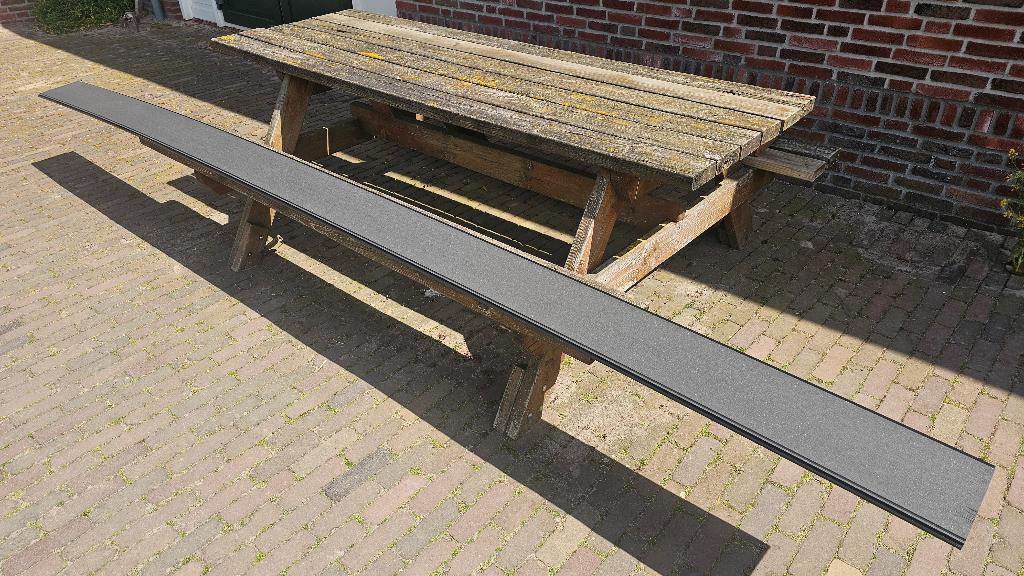 Zweedse rabatdelen / potdekselplanken, composiet, Ophalen, 25 tot 50 mm, Zo goed als nieuw, Plank
