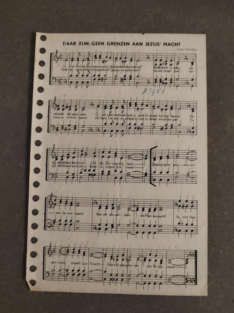 Bladmuziek - Daar zijn geen grenzen aan Jezus macht, Muziek en Instrumenten, Bladmuziek, Ophalen of Verzenden
