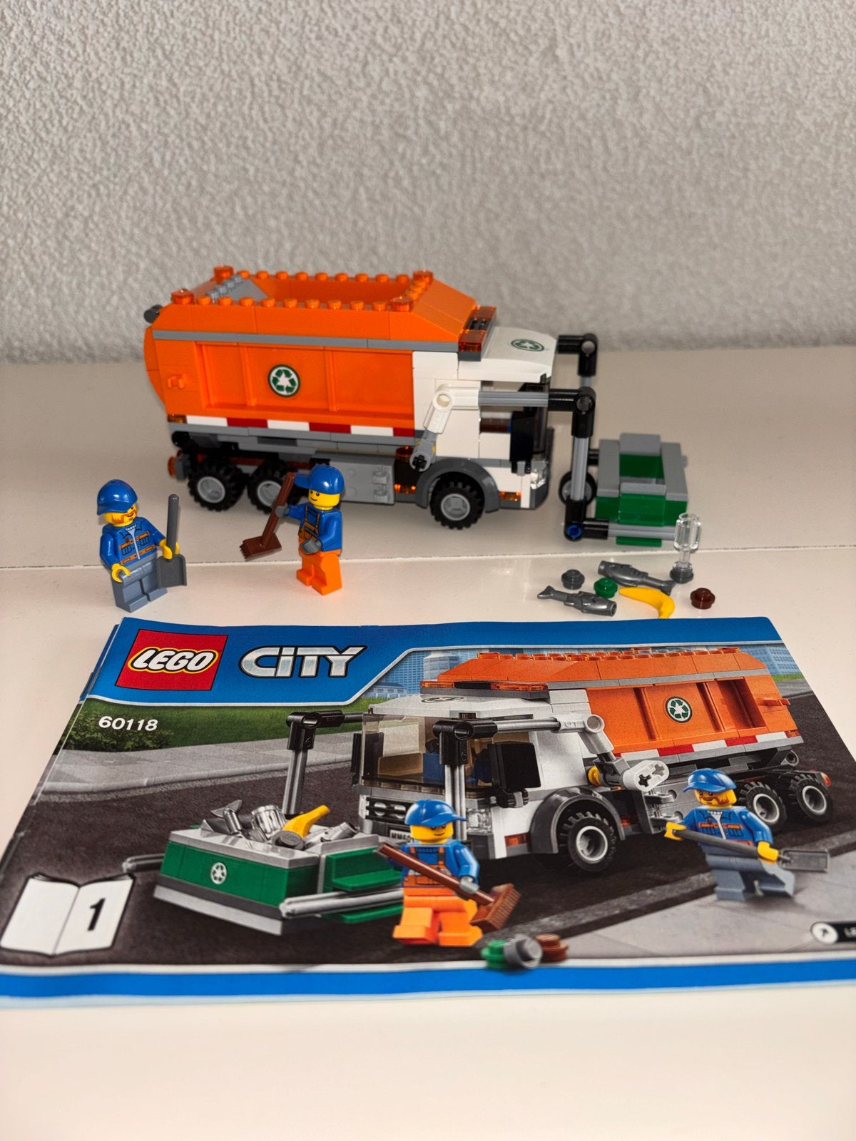 Lego City Vuilniswagen Set 60118 met Minifiguren, City, Lego, Ophalen of Verzenden, Zo goed als nieuw