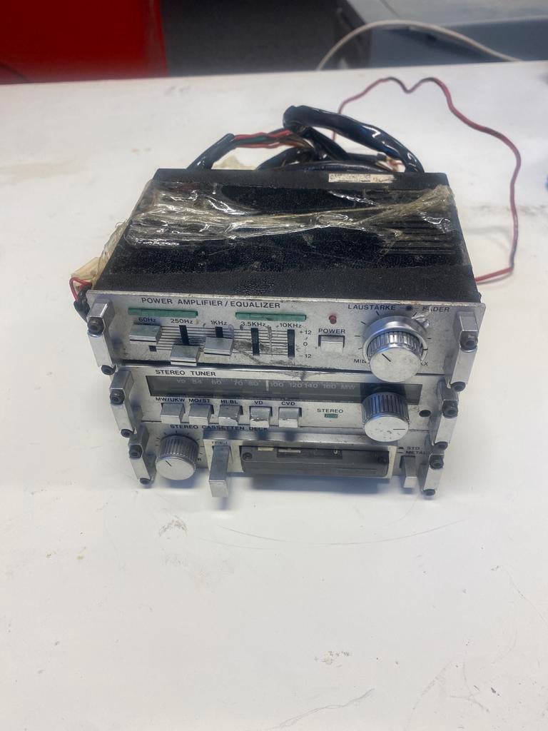 Vintage Auto Power Amplifier Equalizer Tuner Cassette, Ophalen of Verzenden, Gebruikt