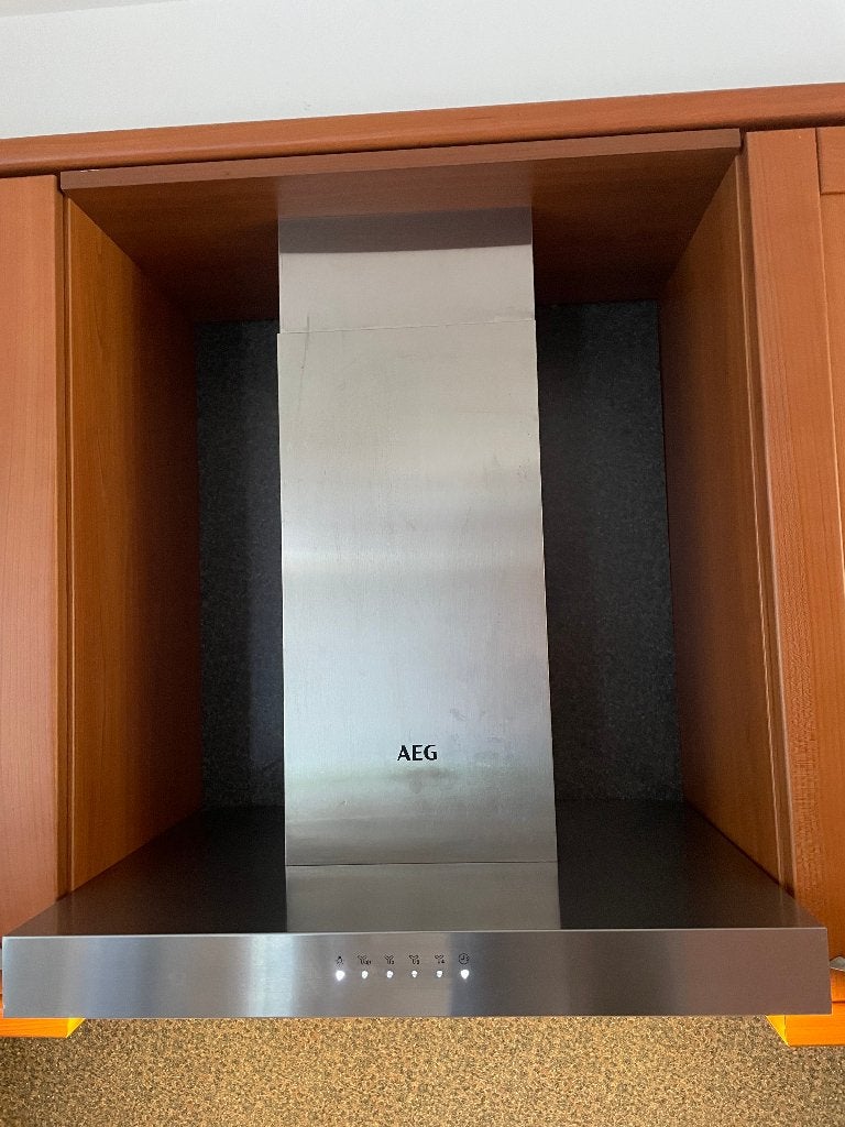 AEG afzuigkap DBE5670M - Zo goed als nieuw, Ophalen, Gebruikt, Wandschouwkap, Inbouw