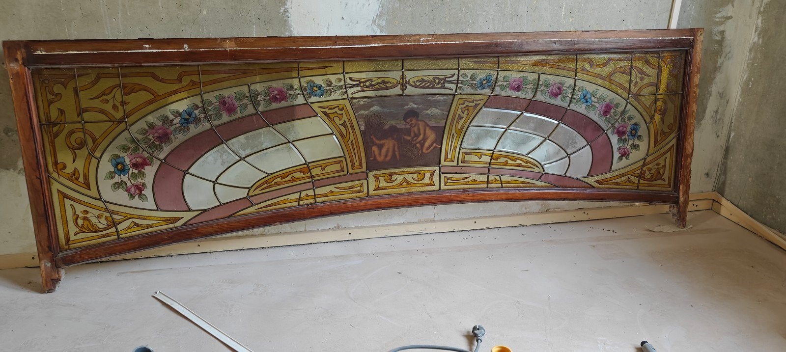 Glas in koper kozijn, Ophalen