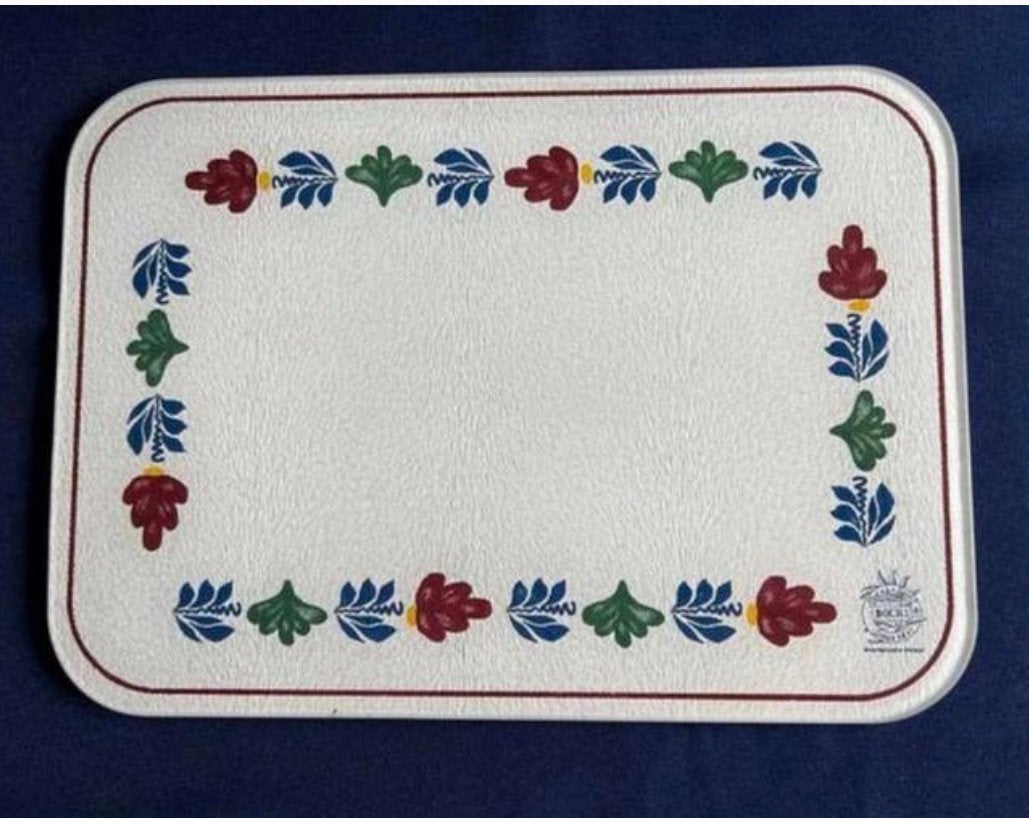 Boerenbont glazen snijplank, Gebruikt, Overige typen, Ophalen of Verzenden, Glas