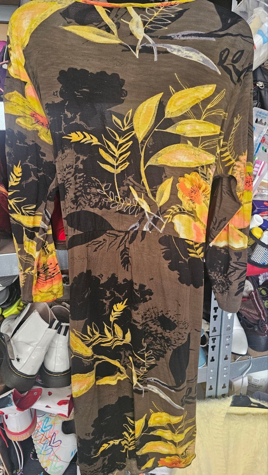 DIDI pretty different jurk maat L met bloemenprint, Kleding | Dames, DIDI pretty different, Bruin, Maat 42/44 (L), Ophalen of Verzenden