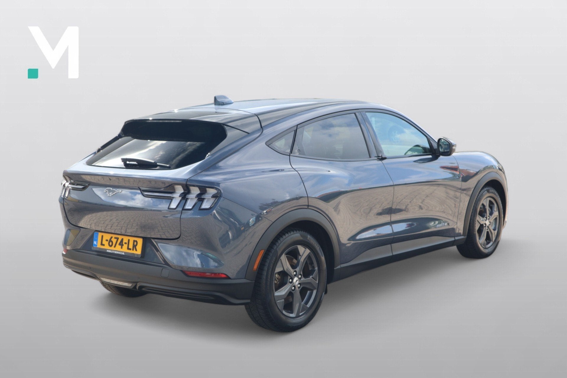 Ford Mustang Mach-E Extended RWD 98 kWh SOH94% Leder LED Car, Auto's, Gebruikt, 750 kg, Automatische klimaatregeling, Mustang