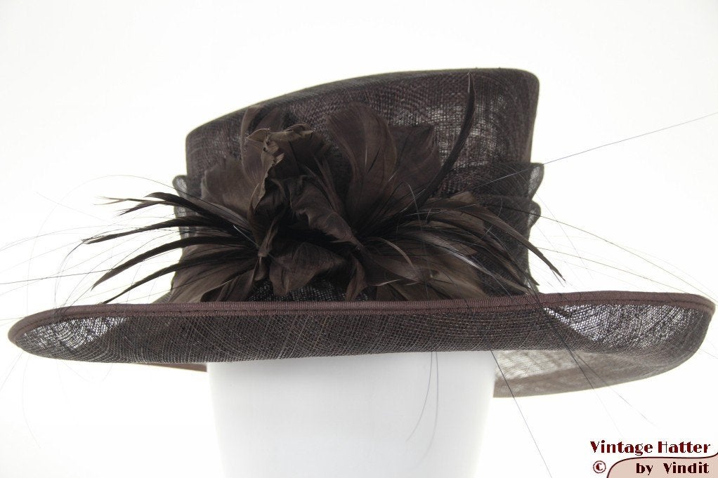 Dameshoed Favorite Modell bruin sisal en veren 57 nieuw, Kleding | Dames, 56 of 57 cm (M, 7 of 7⅛ inch), Hoed, Favorite Modell