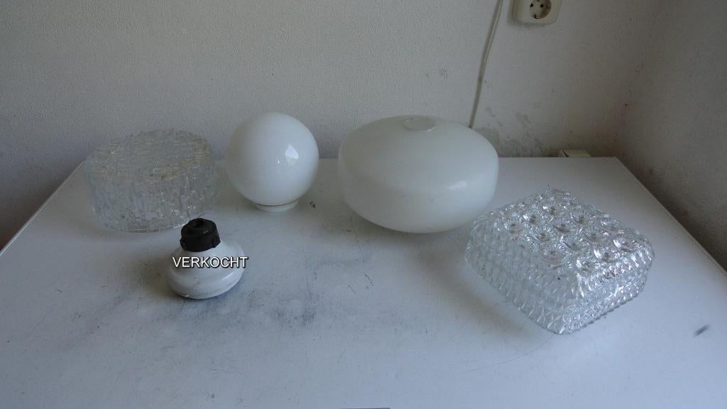 Diverse lampen, hang, wand en plafond, antiek, Ophalen of Verzenden