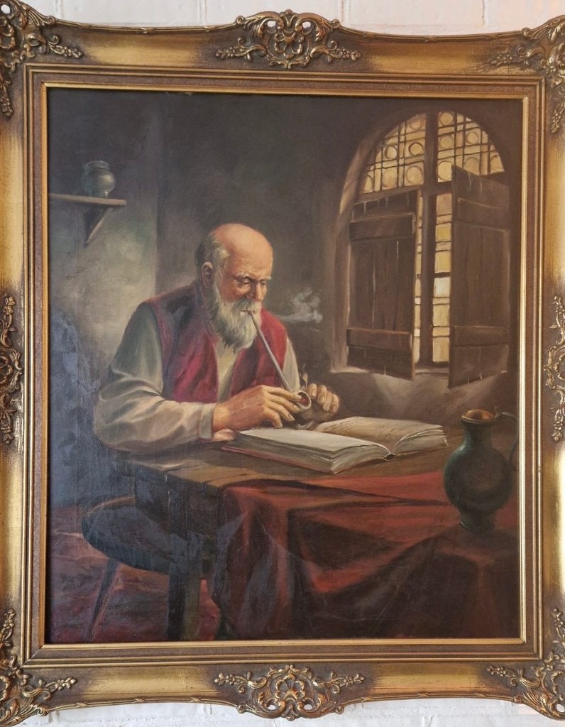 Oud schilderij izgs, Ophalen, Doek, Portret of Personen, Bijzondere lijst