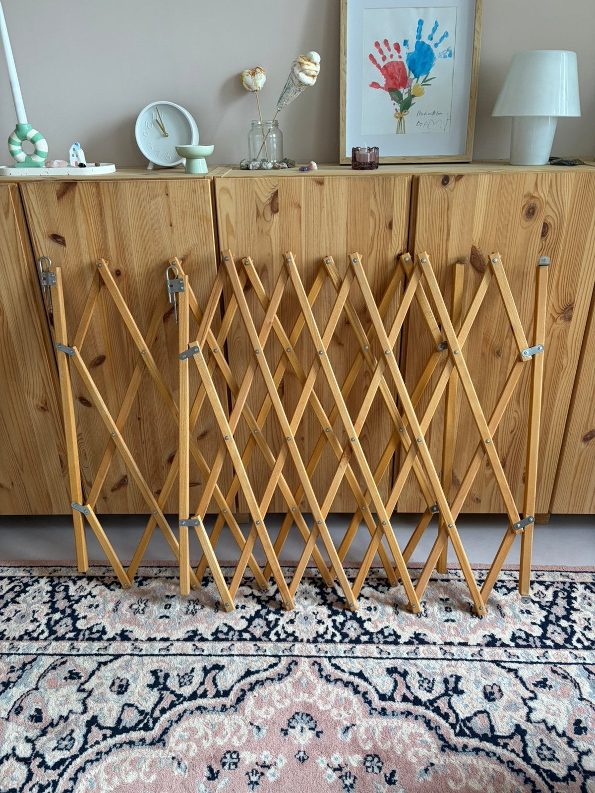 Harmonica deur/traphekjes 2 stuks, Ophalen, 100 tot 115 cm, Zo goed als nieuw, Schroefhekje