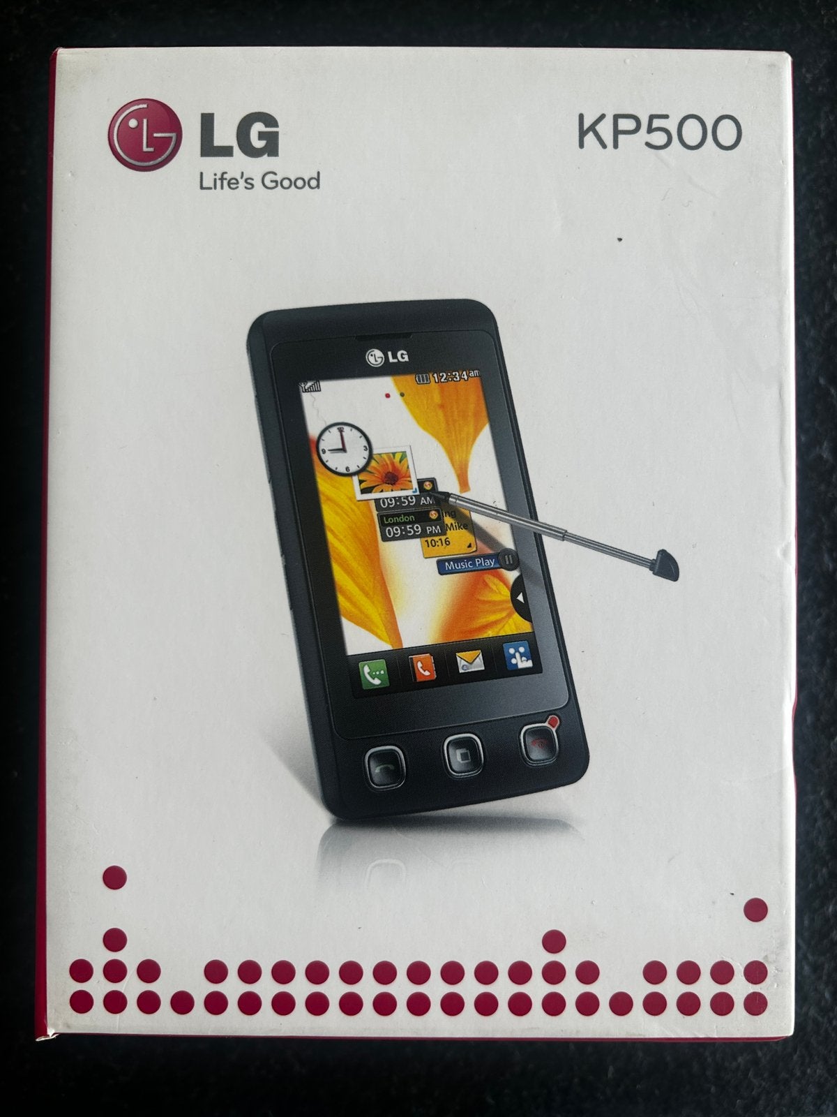 LG Cookie KP500 Vintage mobiele telefoon (zie omschrijving), Ophalen of Verzenden, Gebruikt, Zwart, Touchscreen
