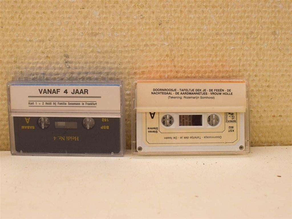 4 Cassettebandjes met sprookjes 51627, Cd's en Dvd's, Cassettebandjes, Ophalen of Verzenden, Gebruikt, Kinderen en Jeugd, 1 bandje