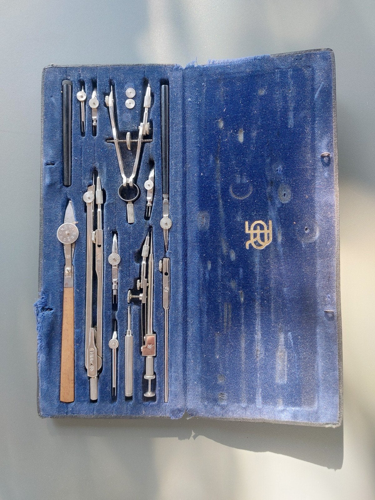 Vintage Richter tekenset in etui, Ophalen of Verzenden