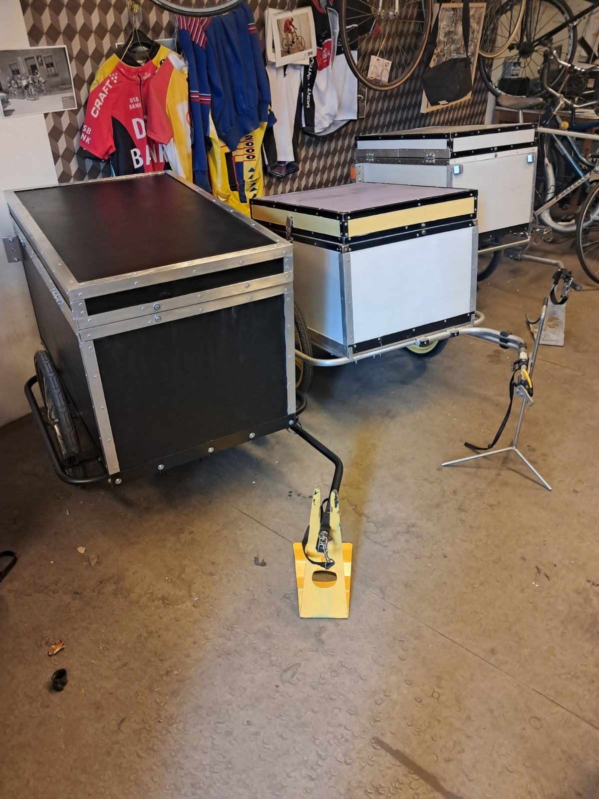 fietskarren custom made, Fietsen en Brommers, Ophalen, Bagagekar, Custom made, Zo goed als nieuw