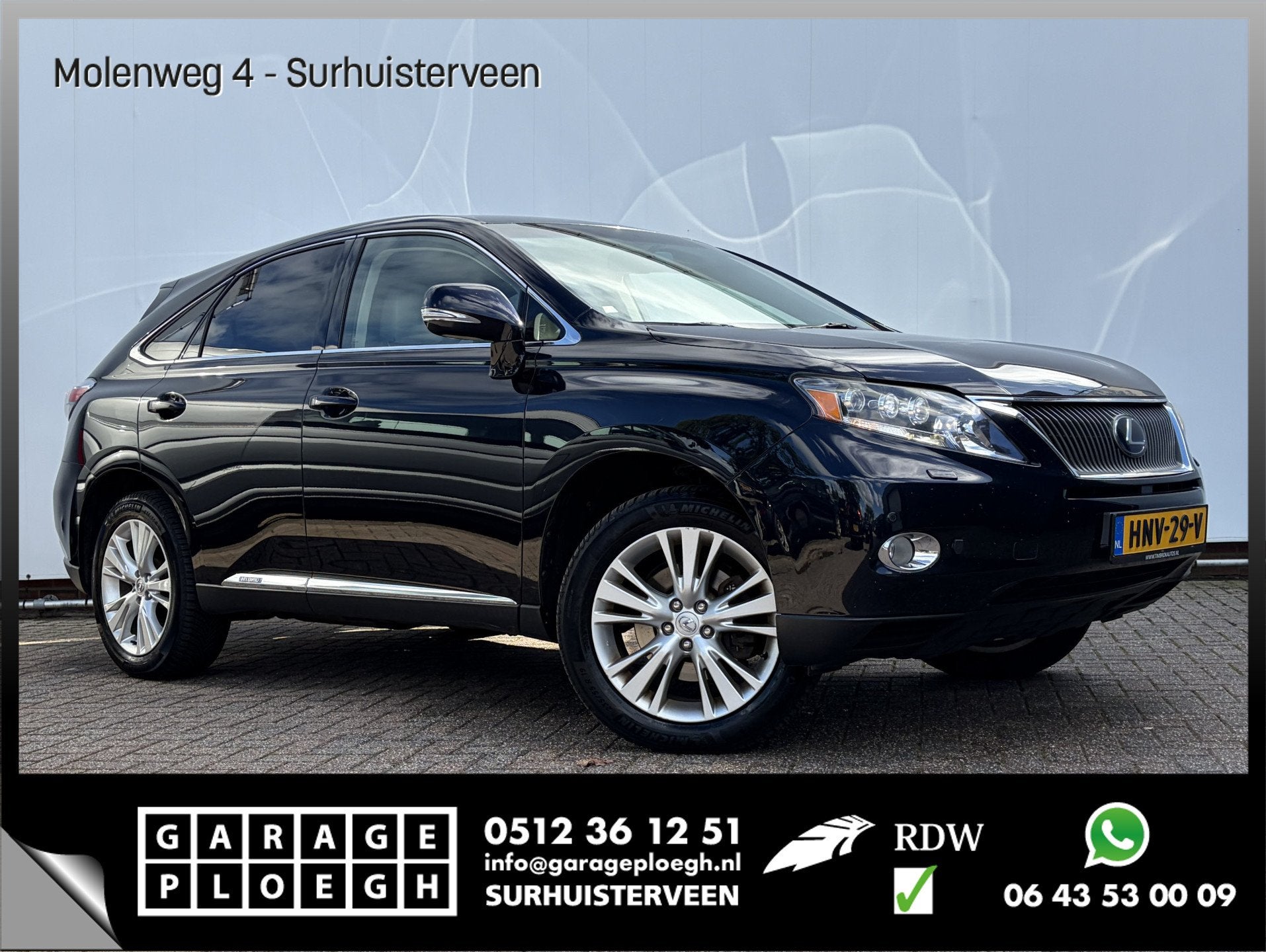 Lexus RX 450h 4WD Executive Head-up Memory Leer Trekhaak teg, Auto's, Automaat, Gebruikt, 2000 kg, Zwart